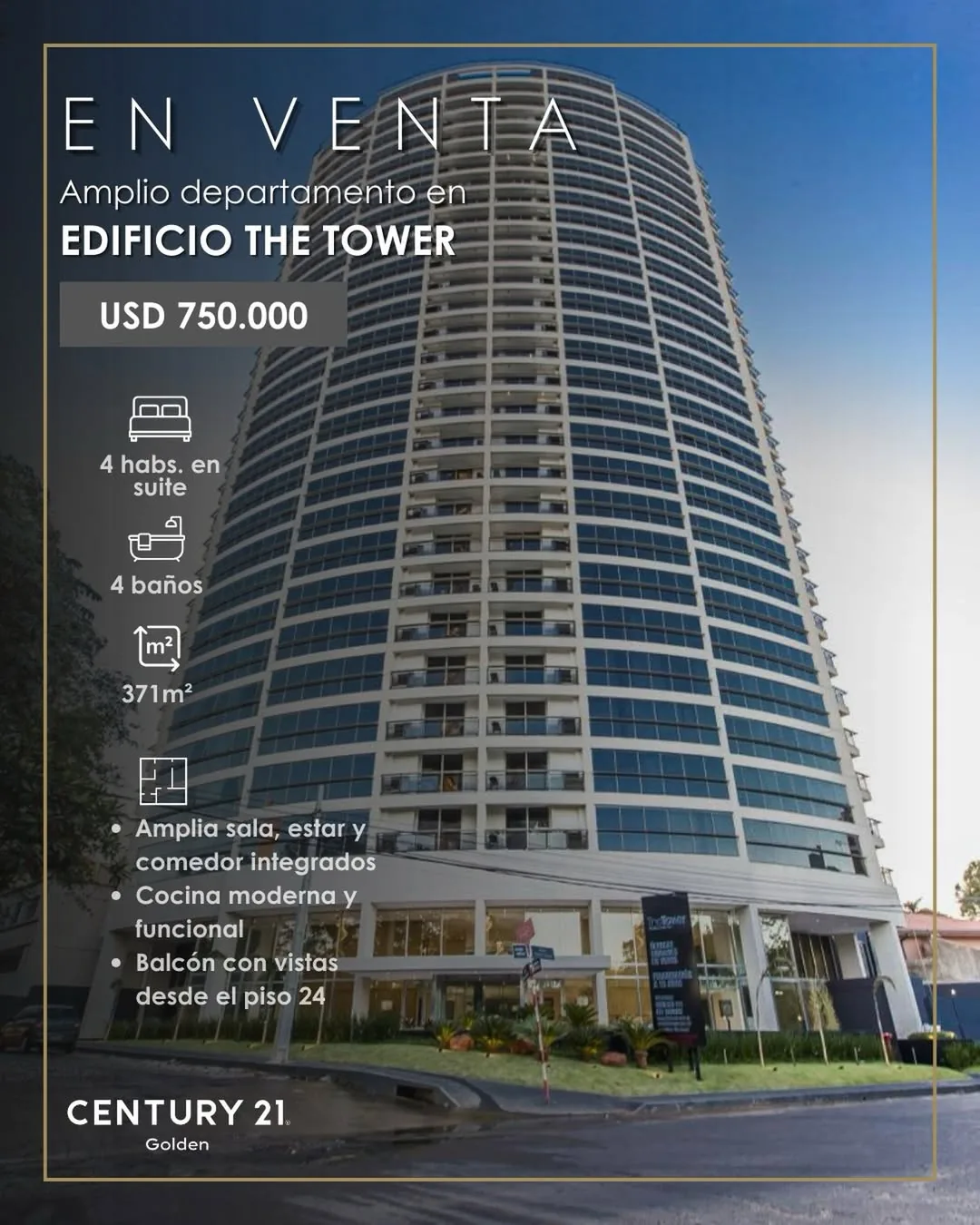 Edificio The Tower, departamento premium en venta